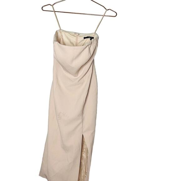 JAY GODFREY Women's Pink Blush Thompson Strapless Midi Dress Size 0 - Picture 2 of 9